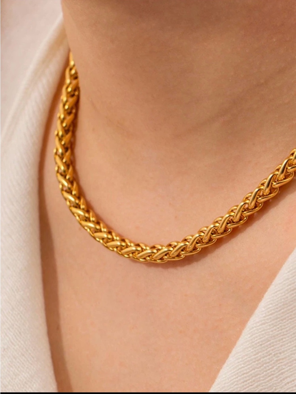 Classic Gold Rope Chain Necklace - Women's Jewelry